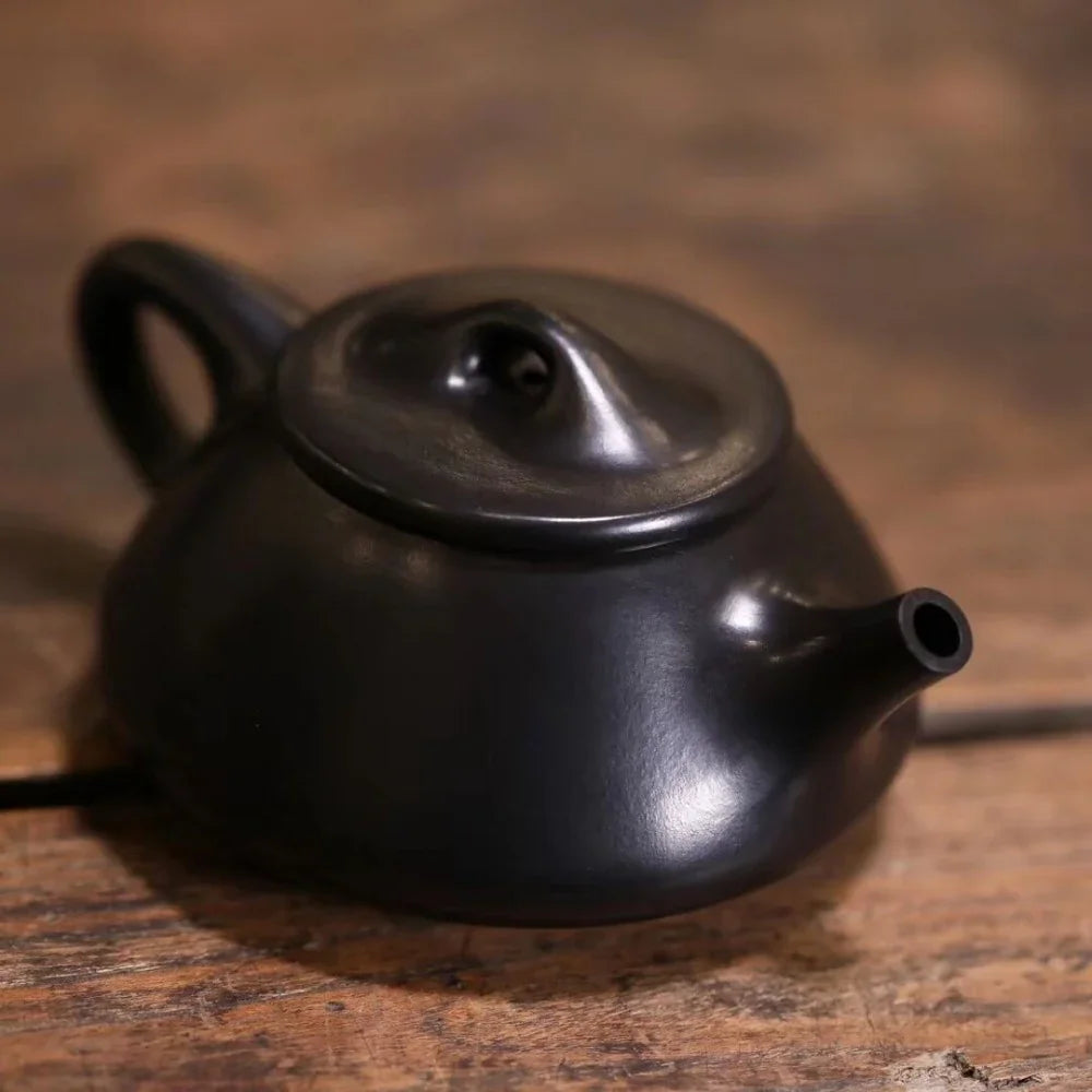 Teko Yixing Zisha Buatan Tangan Sepenuhnya [Jingzhou Shi Piao Pot] (Hei Ni - 180/250ml)