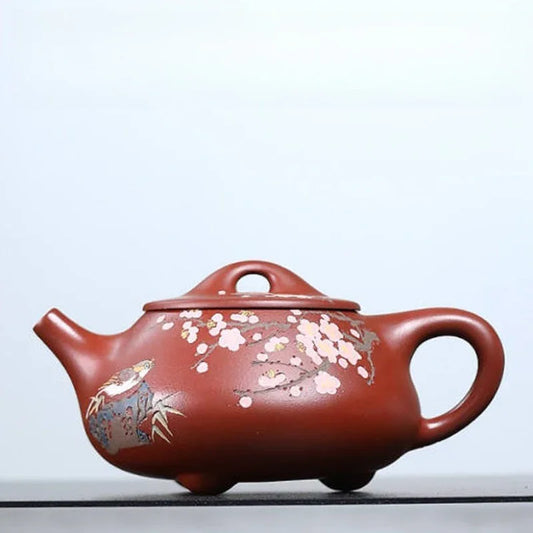 Teko Zisha Yixing Buatan Tangan Sepenuhnya [Jingzhou Shi Piao Pot] (Hong Ni - 280ml)