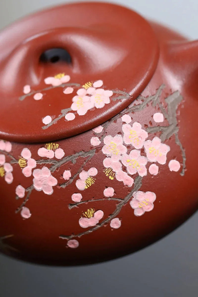 Full Handmade Yixing Zisha Teapot [Jingzhou Shi Piao Pot] (Hong Ni - 280ml)