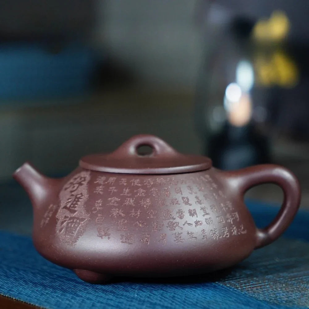 Théière Yixing Zisha entièrement faite à la main [Pot Jingzhou Shi Piao – Jiang Jin Jiu] (Zi Ni – 300 ml)