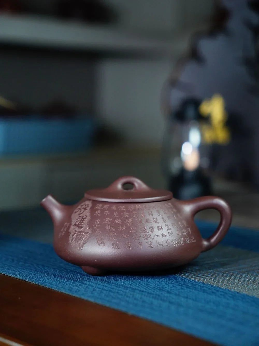 Théière Yixing Zisha entièrement faite à la main [Pot Jingzhou Shi Piao – Jiang Jin Jiu] (Zi Ni – 300 ml)