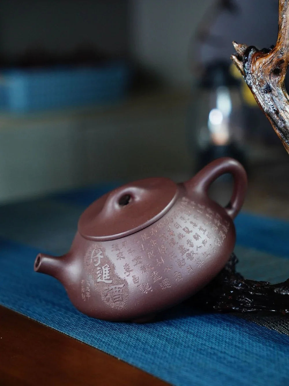 Théière Yixing Zisha entièrement faite à la main [Pot Jingzhou Shi Piao – Jiang Jin Jiu] (Zi Ni – 300 ml)
