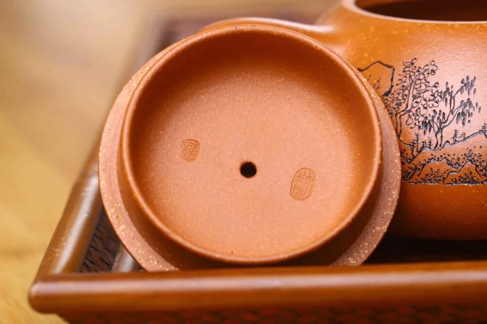 Teko Zisha Yixing Buatan Tangan Sepenuhnya [Jingzhou Shi Piao Pot] (Jiang Po Ni - 300ml)