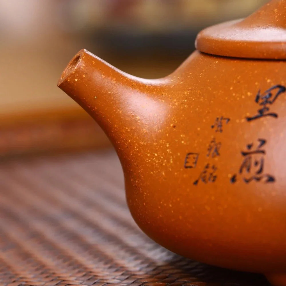 Teko Zisha Yixing Buatan Tangan Sepenuhnya [Jingzhou Shi Piao Pot] (Jiang Po Ni - 300ml)