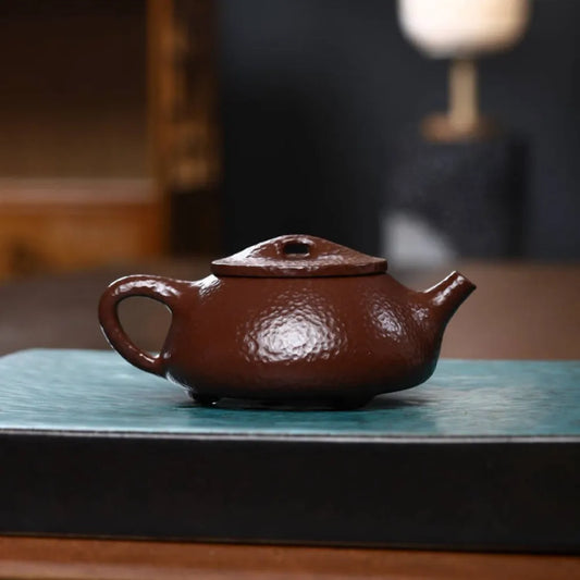 Full Handmade Yixing Zisha Teapot [Jingzhou Shi Piao Pot] (Lao Zi Ni - 220ml) - YIQIN TEA HOUSE | yiqinteahouse.com | 200-300ml, full handmade zisha teapot, new arrival, plain smooth, teapot, teaware