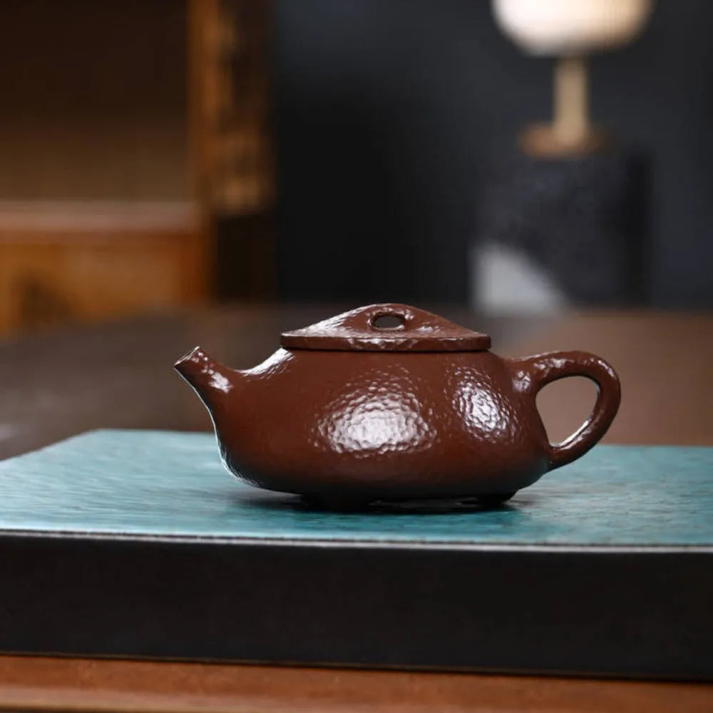 Full Handmade Yixing Zisha Teapot [Jingzhou Shi Piao Pot] (Lao Zi Ni - 220ml) - YIQIN TEA HOUSE | yiqinteahouse.com | 200-300ml, full handmade zisha teapot, new arrival, plain smooth, teapot, teaware