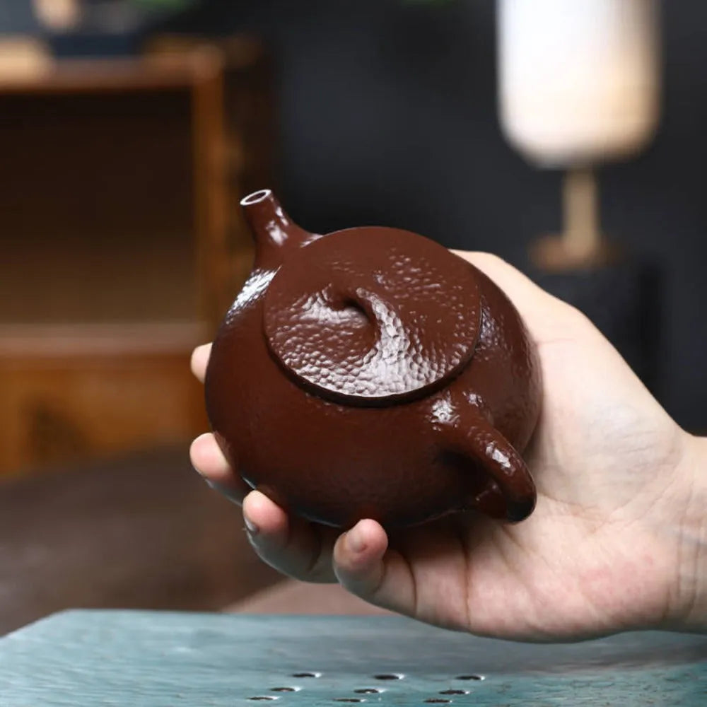 Full Handmade Yixing Zisha Teapot [Jingzhou Shi Piao Pot] (Lao Zi Ni - 220ml) - YIQIN TEA HOUSE | yiqinteahouse.com | 200-300ml, full handmade zisha teapot, new arrival, plain smooth, teapot, teaware