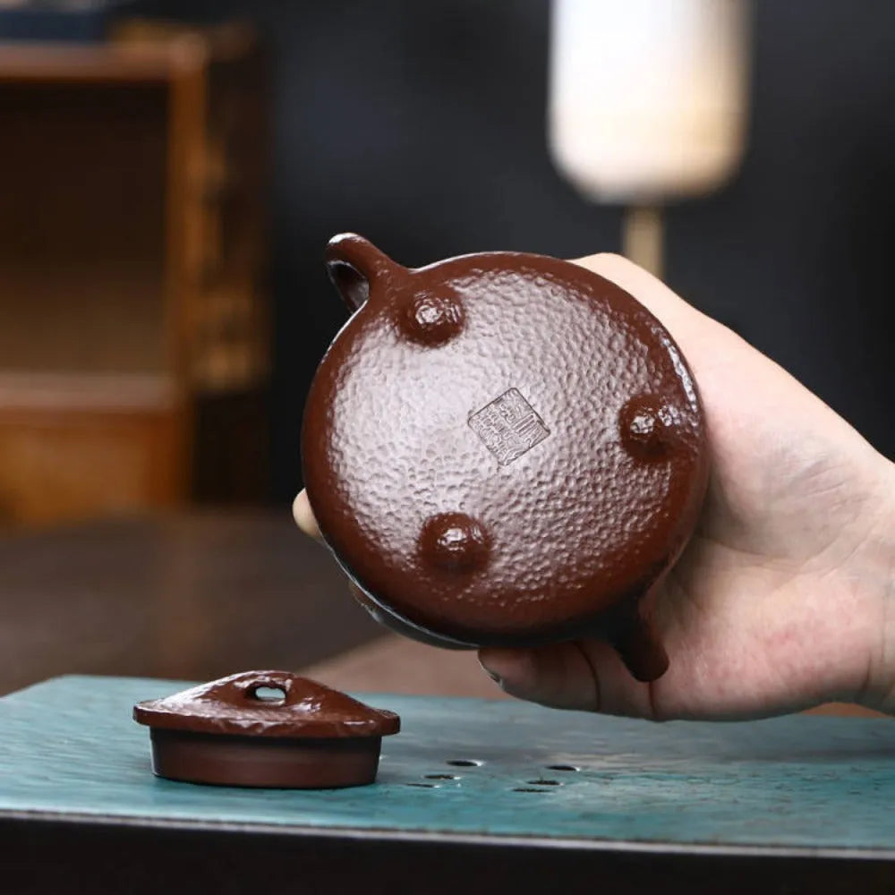 Full Handmade Yixing Zisha Teapot [Jingzhou Shi Piao Pot] (Lao Zi Ni - 220ml) - YIQIN TEA HOUSE | yiqinteahouse.com | 200-300ml, full handmade zisha teapot, new arrival, plain smooth, teapot, teaware