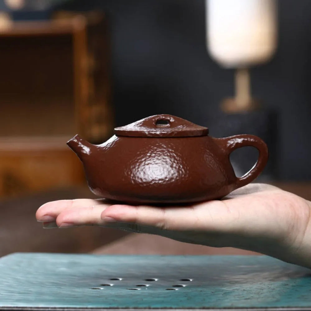 Full Handmade Yixing Zisha Teapot [Jingzhou Shi Piao Pot] (Lao Zi Ni - 220ml) - YIQIN TEA HOUSE | yiqinteahouse.com | 200-300ml, full handmade zisha teapot, new arrival, plain smooth, teapot, teaware