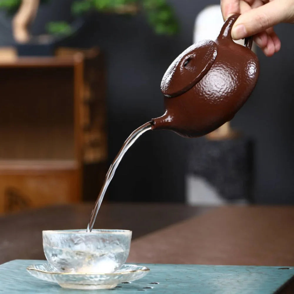 Full Handmade Yixing Zisha Teapot [Jingzhou Shi Piao Pot] (Lao Zi Ni - 220ml) - YIQIN TEA HOUSE | yiqinteahouse.com | 200-300ml, full handmade zisha teapot, new arrival, plain smooth, teapot, teaware