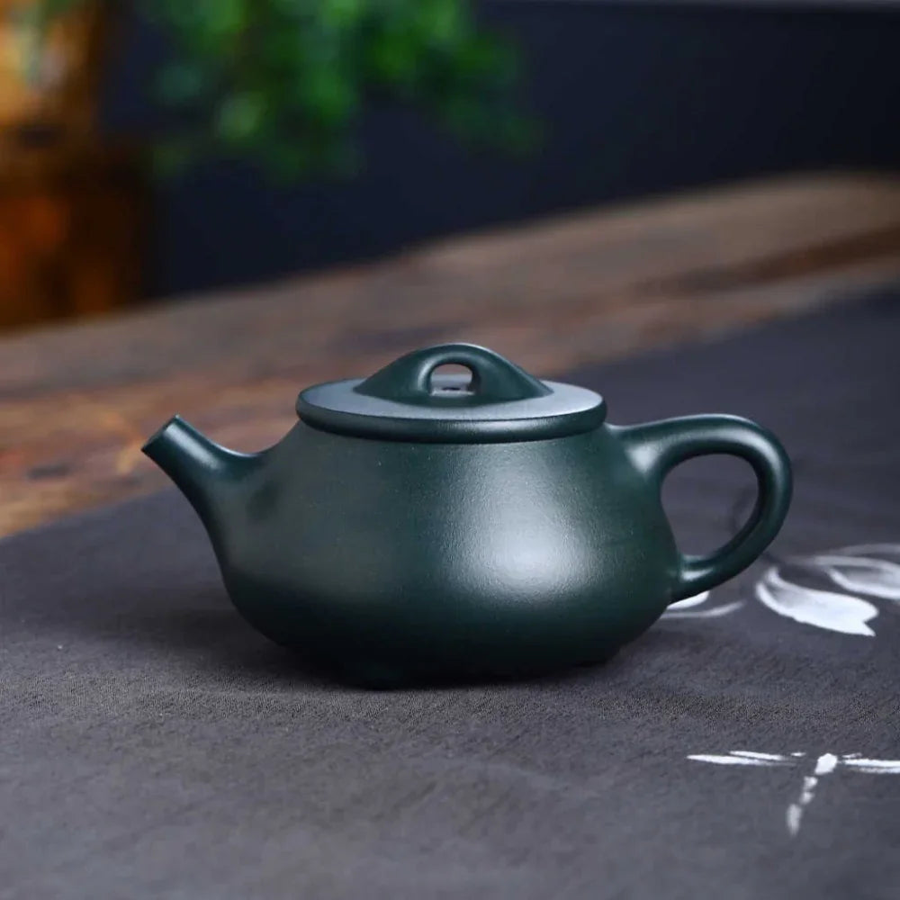 Teko Zisha Yixing Buatan Tangan Sepenuhnya [Jingzhou Shi Piao Pot] (Lu Ni - 200ml)