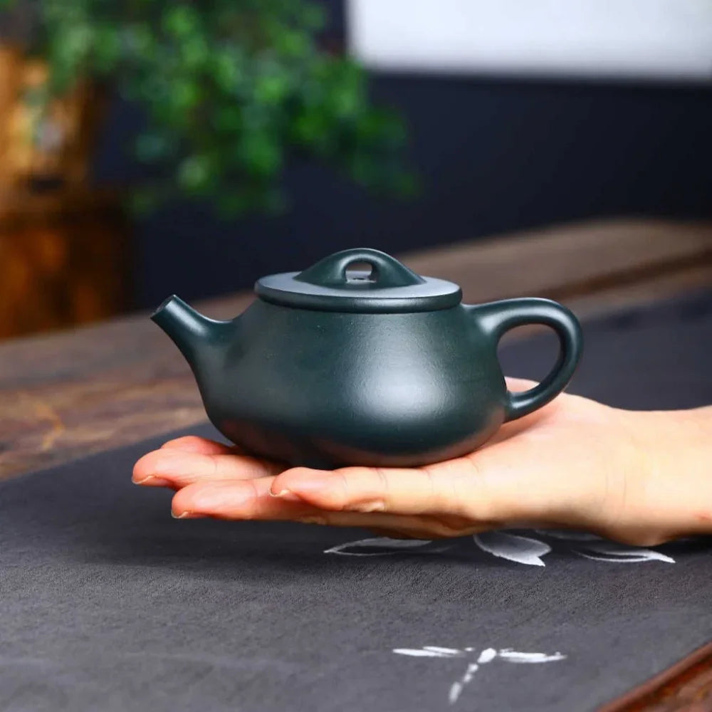 Teko Zisha Yixing Buatan Tangan Sepenuhnya [Jingzhou Shi Piao Pot] (Lu Ni - 200ml)