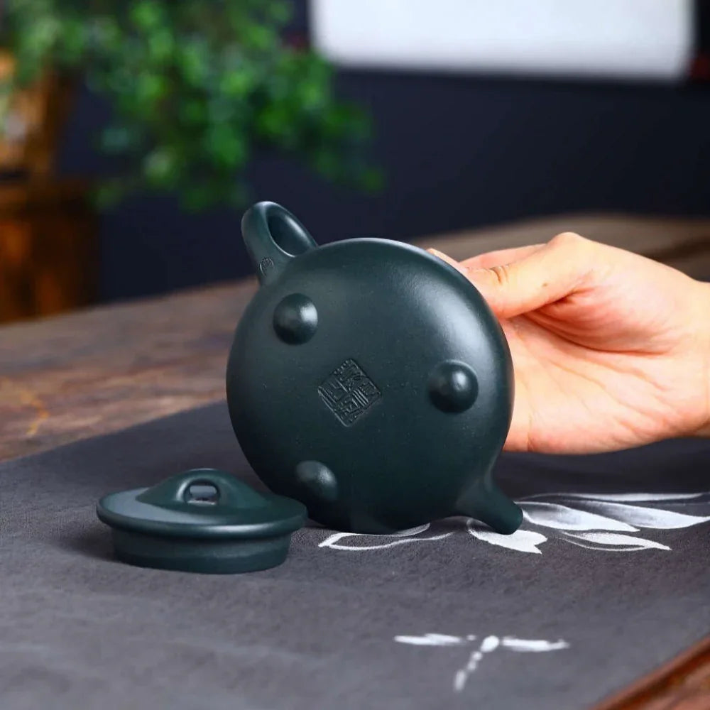 Teko Zisha Yixing Buatan Tangan Sepenuhnya [Jingzhou Shi Piao Pot] (Lu Ni - 200ml)