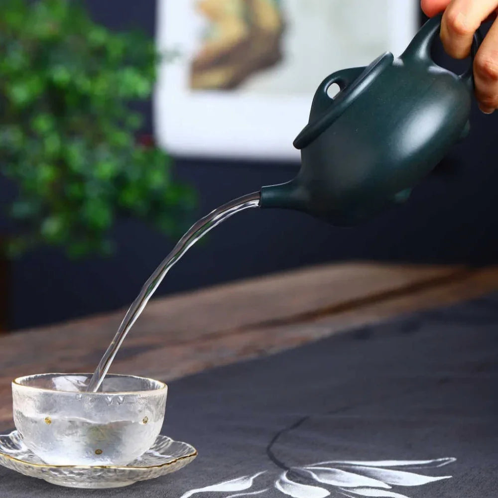 Teko Zisha Yixing Buatan Tangan Sepenuhnya [Jingzhou Shi Piao Pot] (Lu Ni - 200ml)