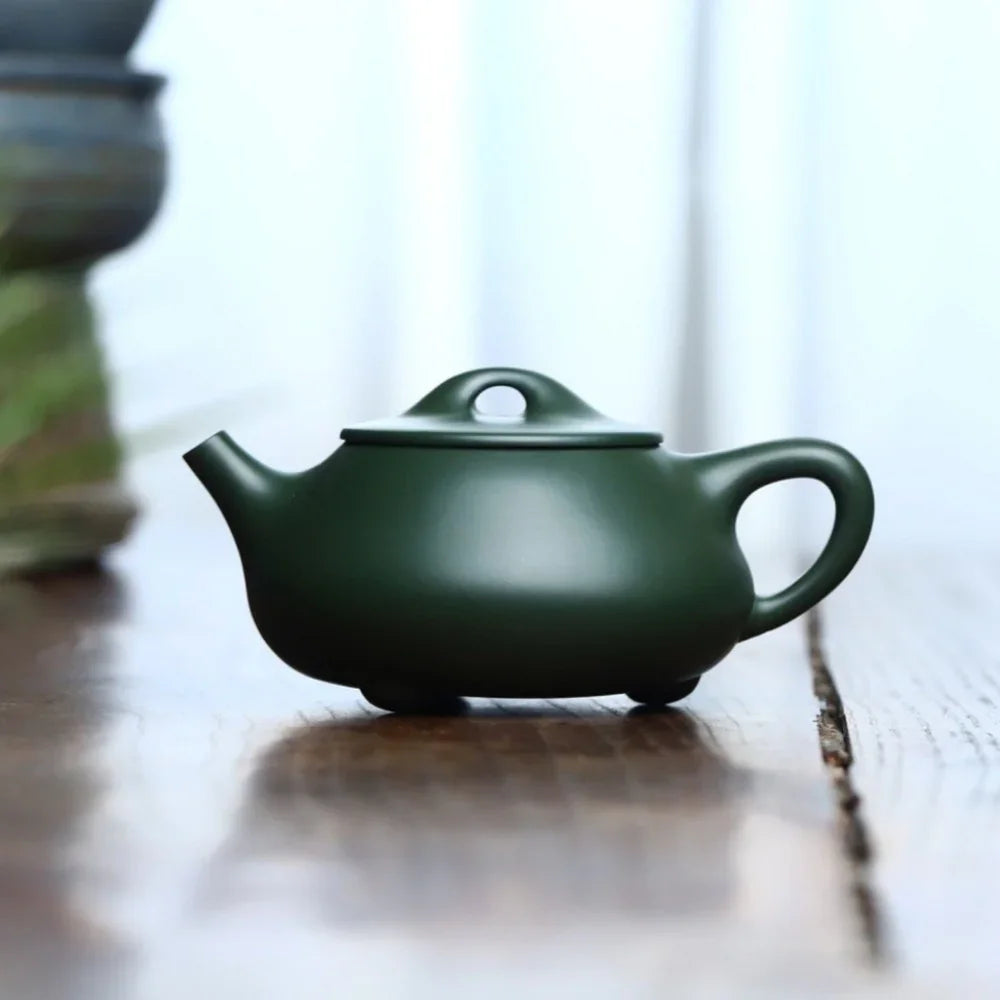 Teko Zisha Yixing Buatan Tangan Sepenuhnya [Jingzhou Shi Piao Pot] (Lu Ni - 300ml)