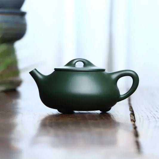 Teko Zisha Yixing Buatan Tangan Sepenuhnya [Jingzhou Shi Piao Pot] (Lu Ni - 300ml)