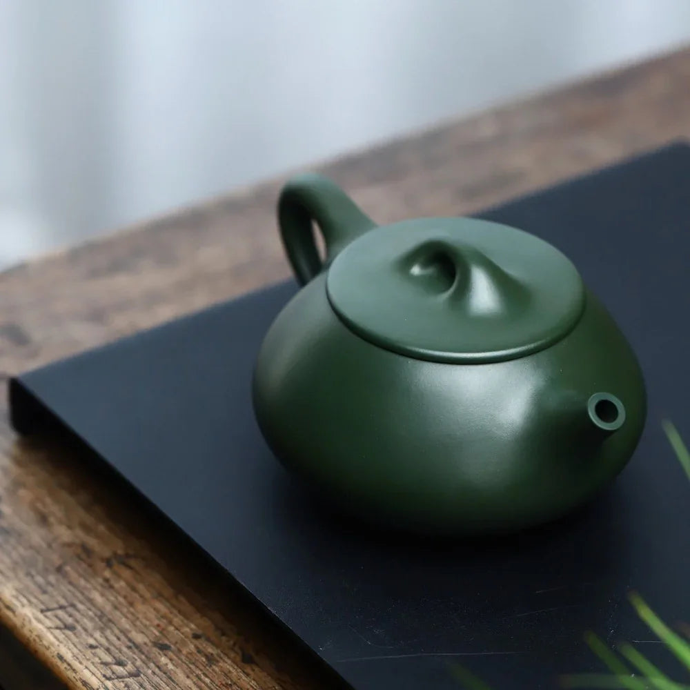 Teko Zisha Yixing Buatan Tangan Sepenuhnya [Jingzhou Shi Piao Pot] (Lu Ni - 300ml)