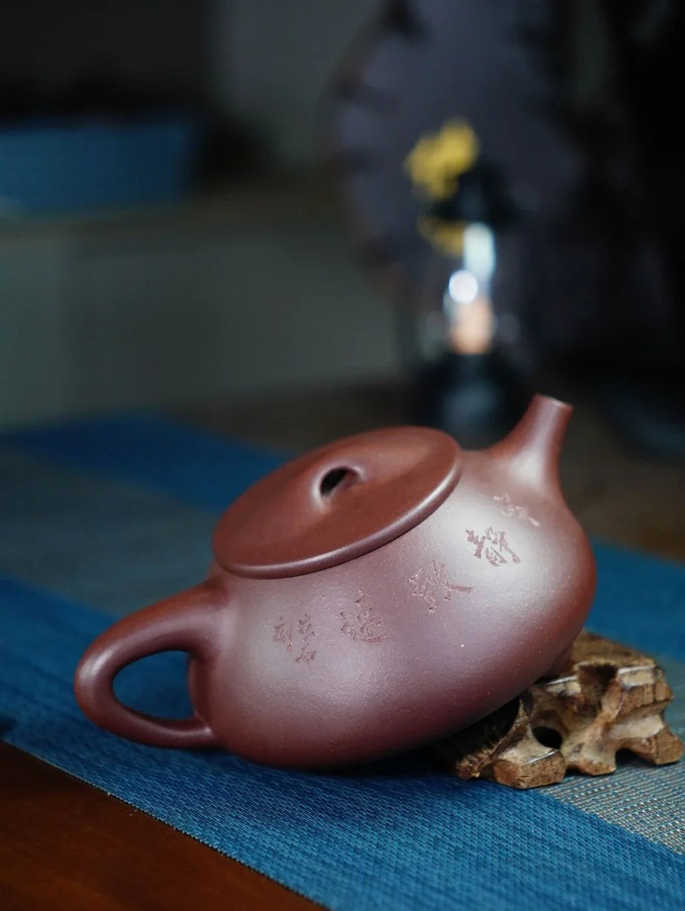 Teko Zisha Yixing Buatan Tangan Sepenuhnya [Jingzhou Shi Piao Pot - Ningjing Zhi Yuan] (Zi Ni - 400ml)