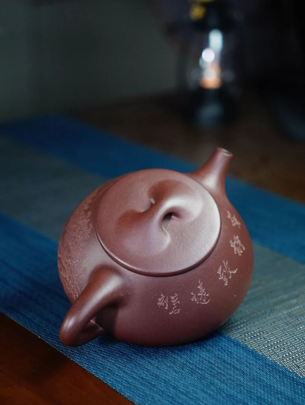 Teko Zisha Yixing Buatan Tangan Sepenuhnya [Jingzhou Shi Piao Pot - Ningjing Zhi Yuan] (Zi Ni - 400ml)