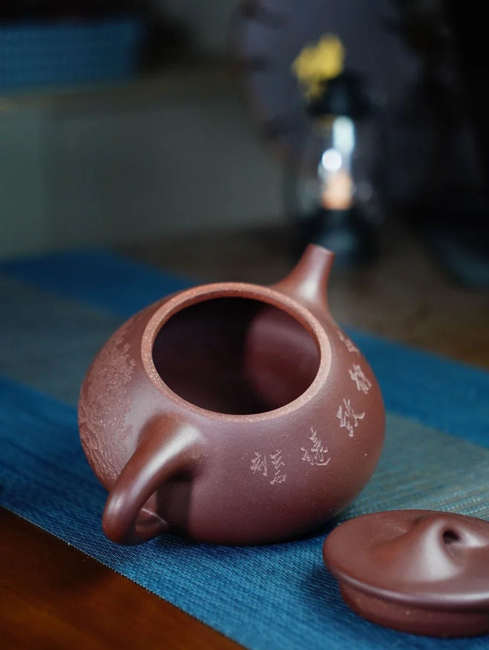 Teko Zisha Yixing Buatan Tangan Sepenuhnya [Jingzhou Shi Piao Pot - Ningjing Zhi Yuan] (Zi Ni - 400ml)
