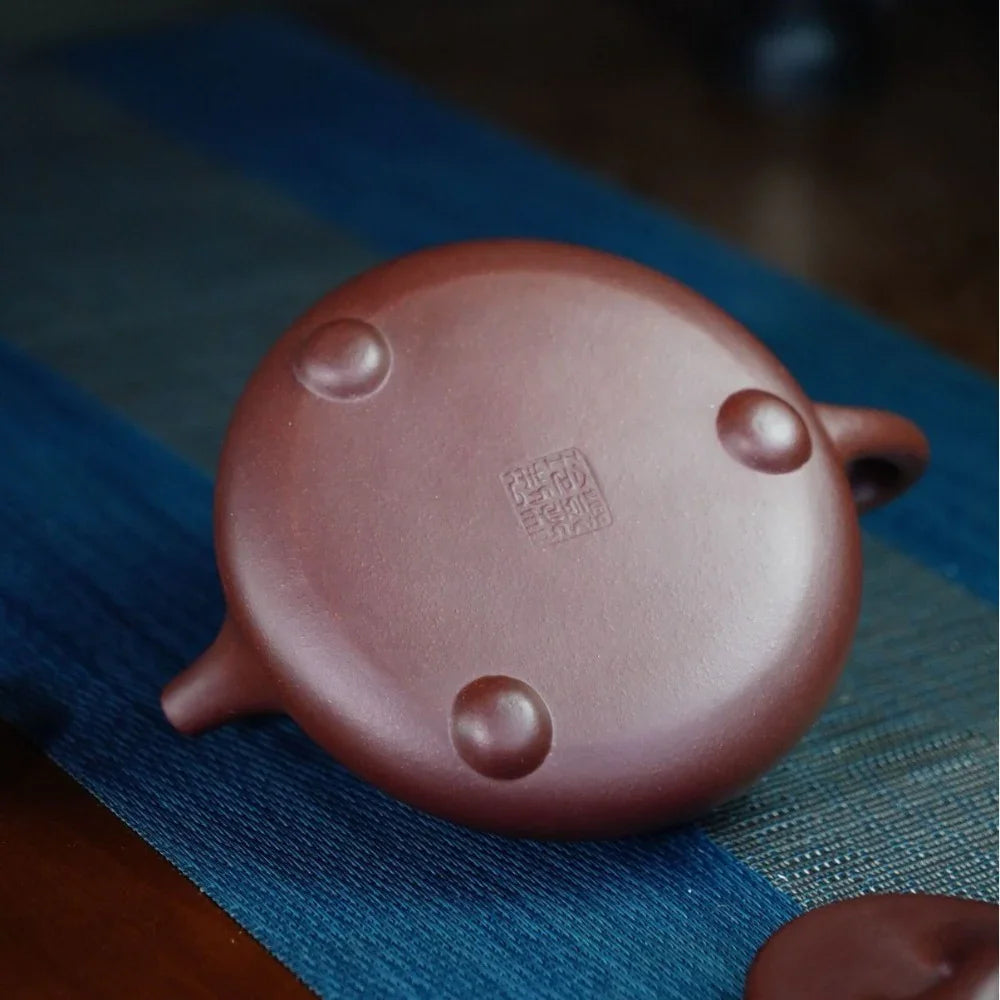 Teko Zisha Yixing Buatan Tangan Sepenuhnya [Jingzhou Shi Piao Pot - Ningjing Zhi Yuan] (Zi Ni - 400ml)