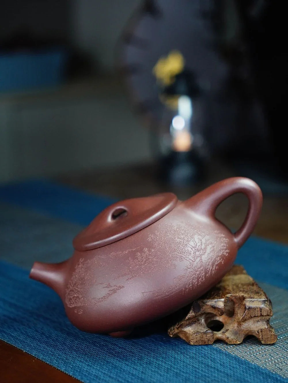 Teko Zisha Yixing Buatan Tangan Sepenuhnya [Jingzhou Shi Piao Pot - Ningjing Zhi Yuan] (Zi Ni - 400ml)