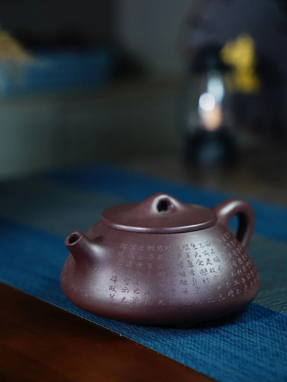 Théière Yixing Zisha entièrement faite à la main [Pot Jingzhou Shi Piao – Xin Jing] (Zi Ni – 300 ml)