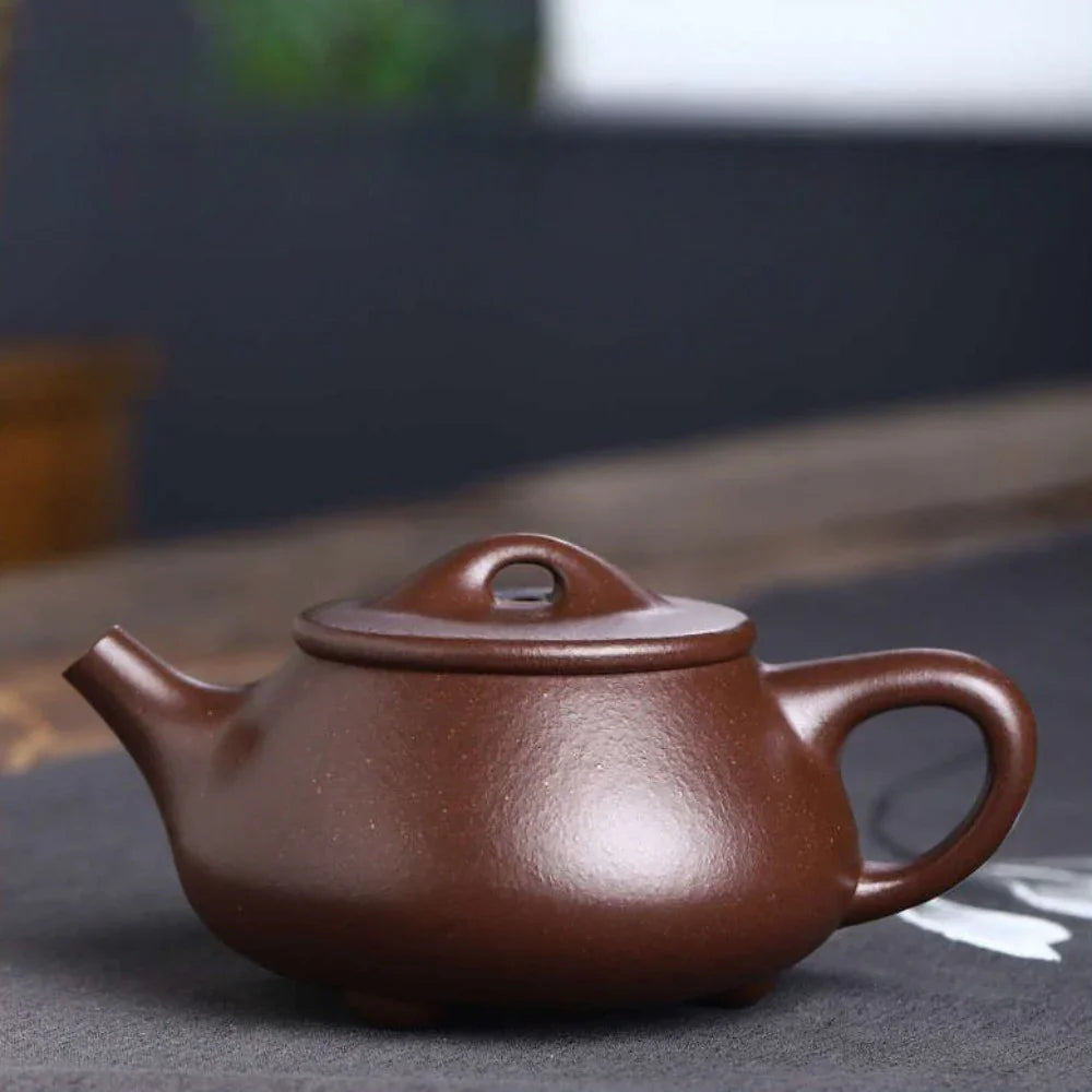 Teko Zisha Yixing Buatan Tangan Sepenuhnya [Jingzhou Shi Piao Pot] (Zi Ni - 200ml)