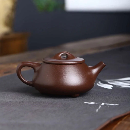 Teko Zisha Yixing Buatan Tangan Sepenuhnya [Jingzhou Shi Piao Pot] (Zi Ni - 200ml)