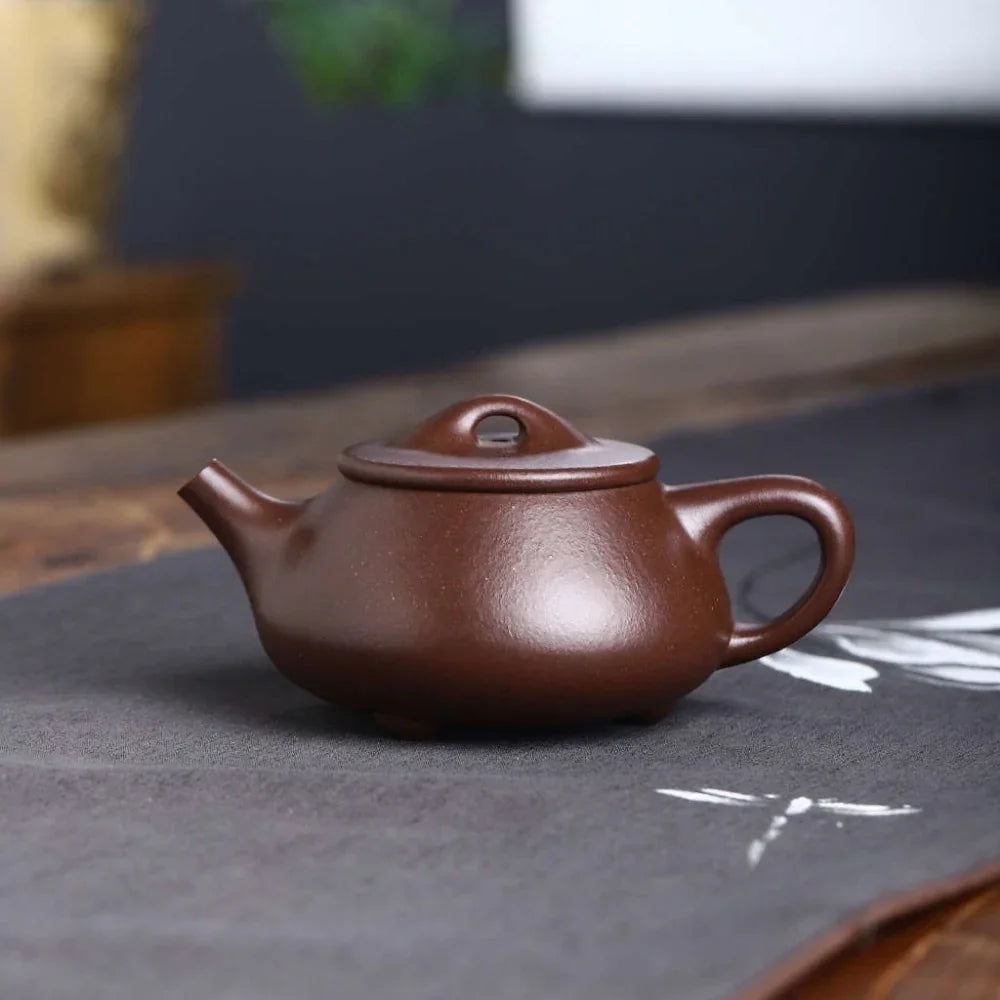 Teko Zisha Yixing Buatan Tangan Sepenuhnya [Jingzhou Shi Piao Pot] (Zi Ni - 200ml)