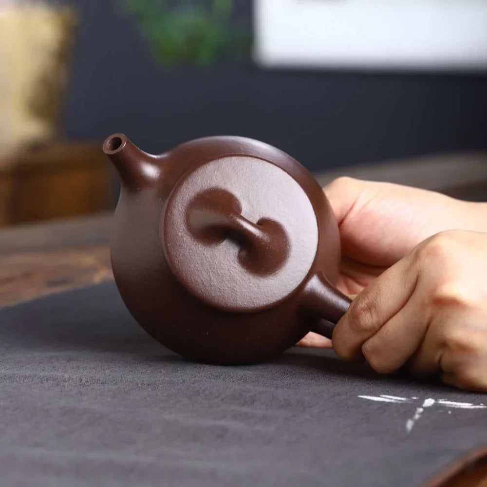 Teko Zisha Yixing Buatan Tangan Sepenuhnya [Jingzhou Shi Piao Pot] (Zi Ni - 200ml)