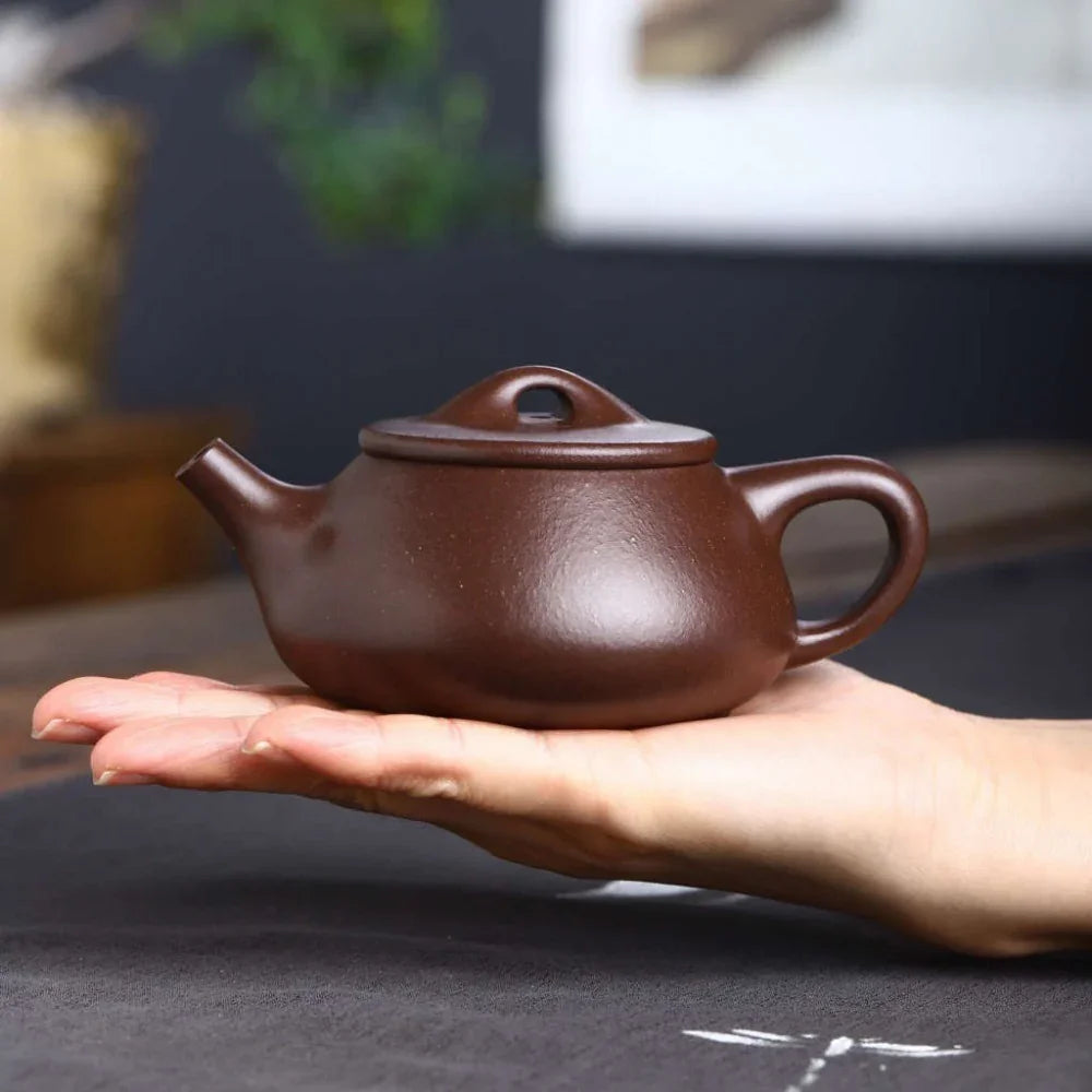 Teko Zisha Yixing Buatan Tangan Sepenuhnya [Jingzhou Shi Piao Pot] (Zi Ni - 200ml)