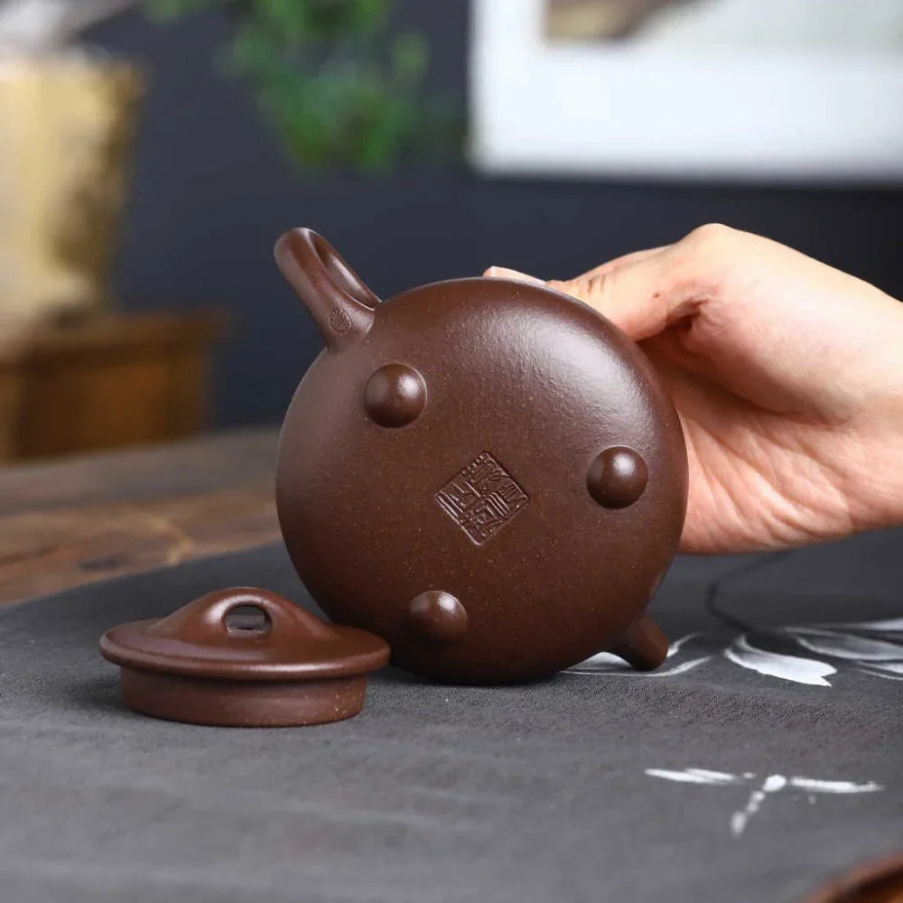 Teko Zisha Yixing Buatan Tangan Sepenuhnya [Jingzhou Shi Piao Pot] (Zi Ni - 200ml)
