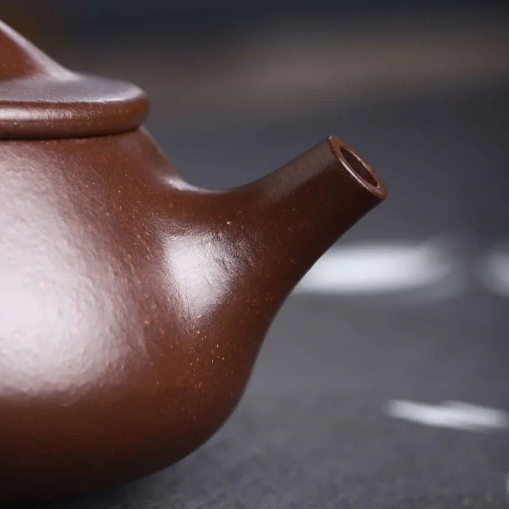 Teko Zisha Yixing Buatan Tangan Sepenuhnya [Jingzhou Shi Piao Pot] (Zi Ni - 200ml)