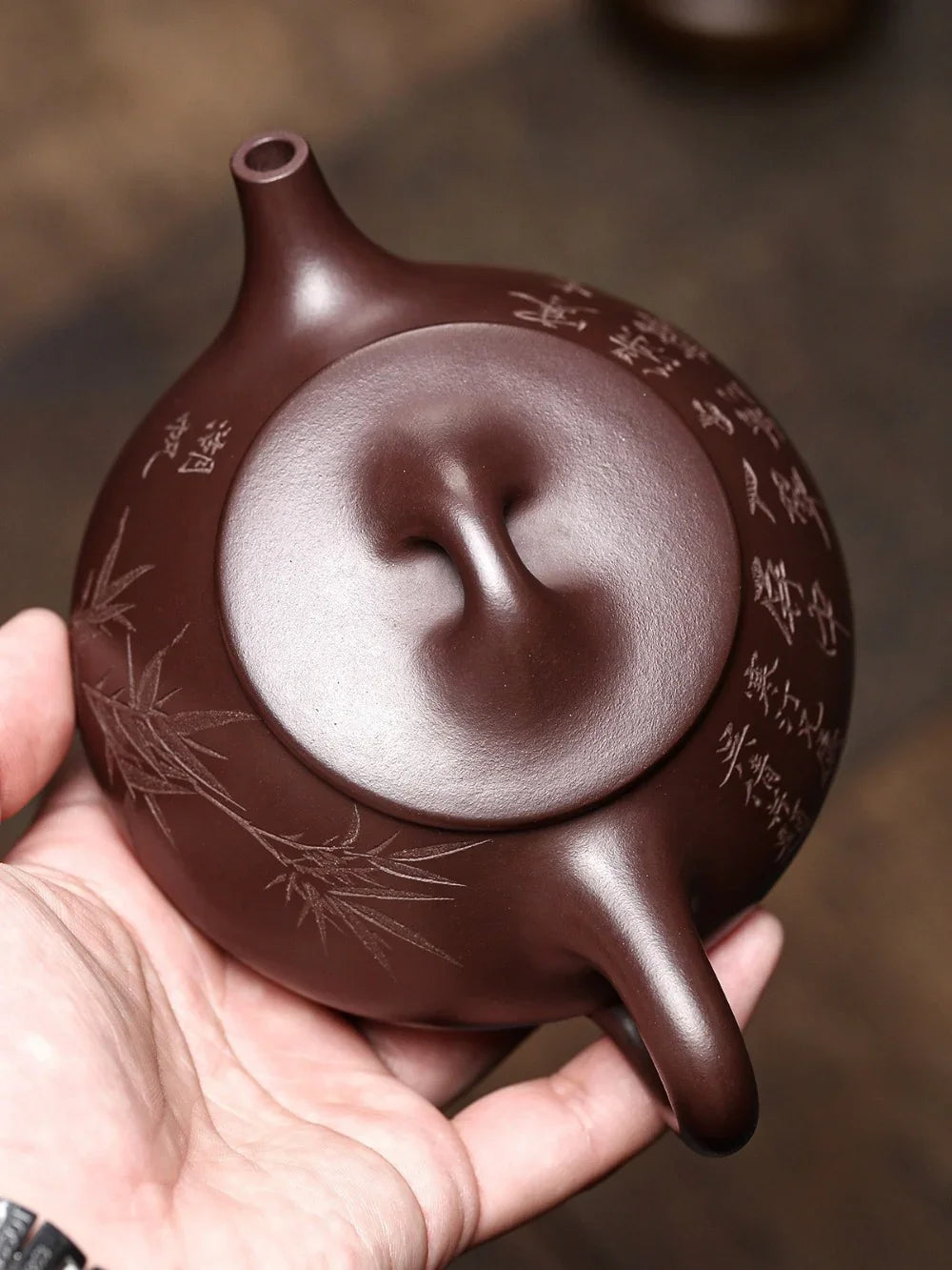 Teko Yixing Zisha Buatan Tangan Sepenuhnya [Jingzhou Shi Piao Pot] (Zi Ni - 300ml)