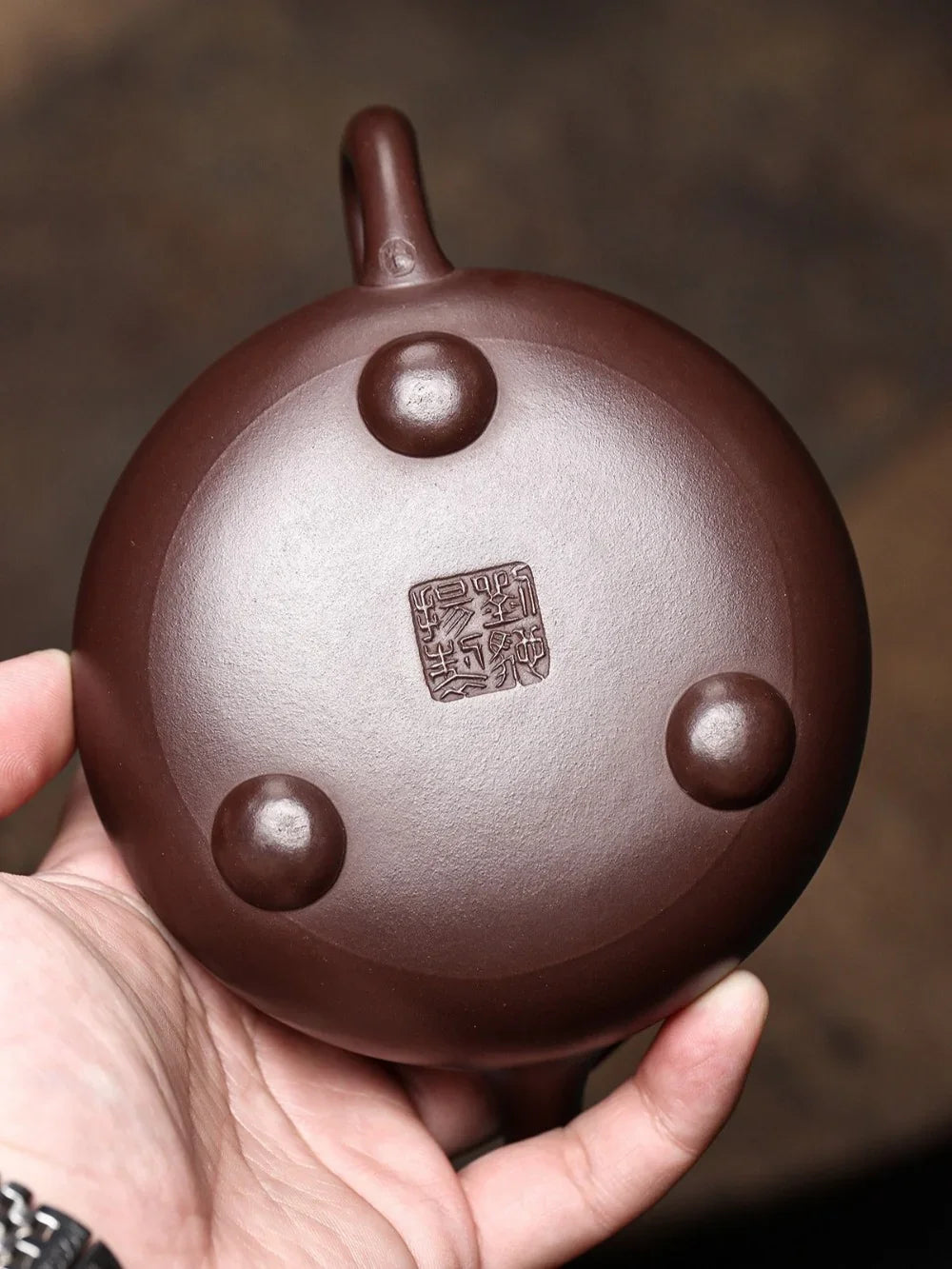 Teko Yixing Zisha Buatan Tangan Sepenuhnya [Jingzhou Shi Piao Pot] (Zi Ni - 300ml)