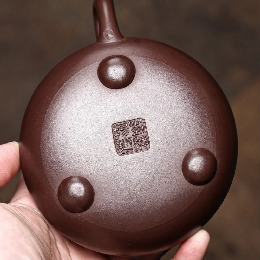 Teko Yixing Zisha Buatan Tangan Sepenuhnya [Jingzhou Shi Piao Pot] (Zi Ni - 300ml)