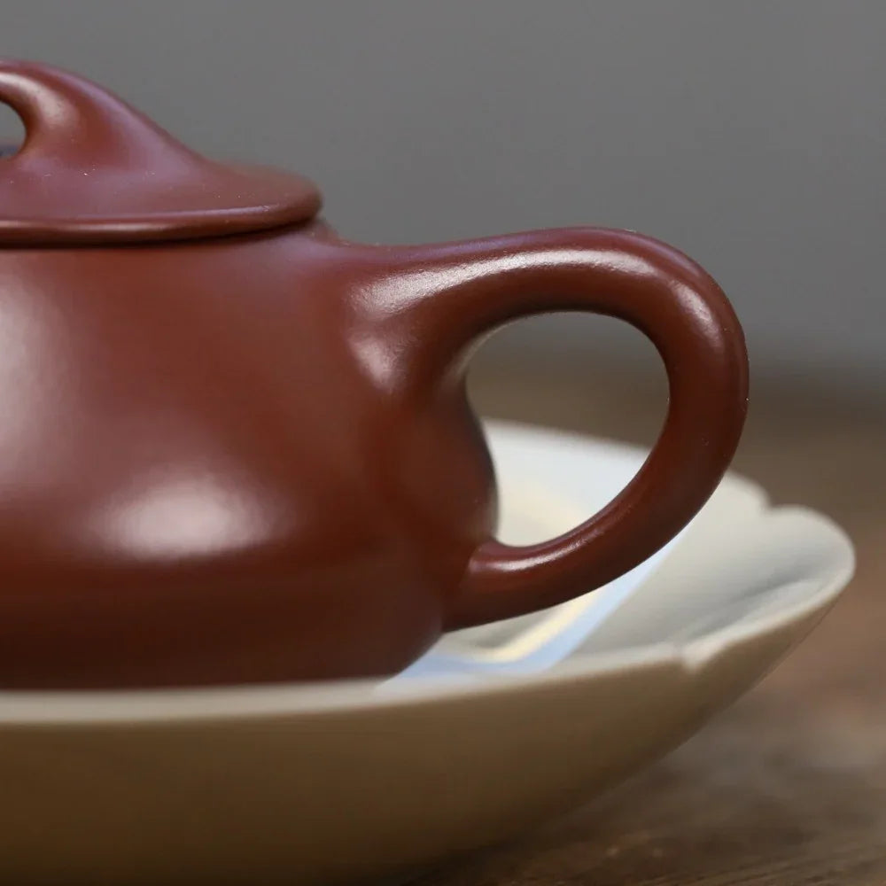 Teko Zisha Yixing Buatan Tangan Sepenuhnya [Jingzhou Shi Piao Pot] (Zi Zhu Ni - 240ml)