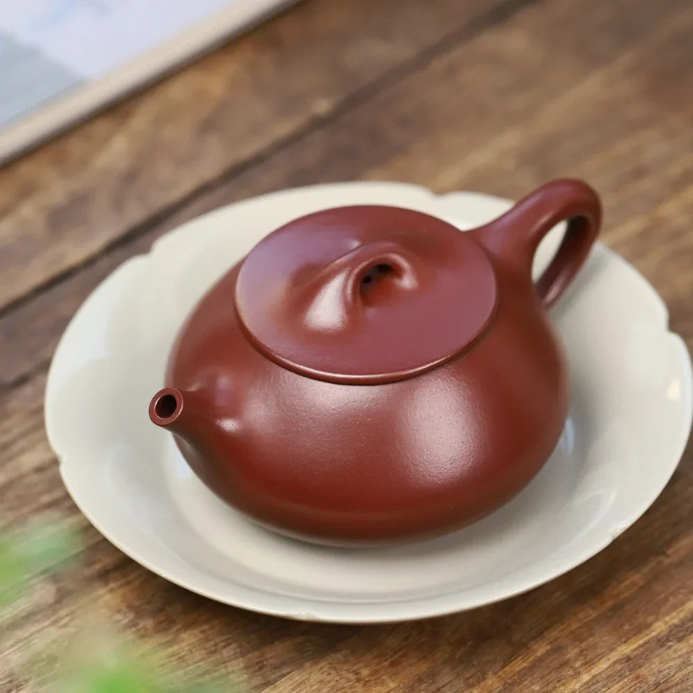 Teko Zisha Yixing Buatan Tangan Sepenuhnya [Jingzhou Shi Piao Pot] (Zi Zhu Ni - 240ml)