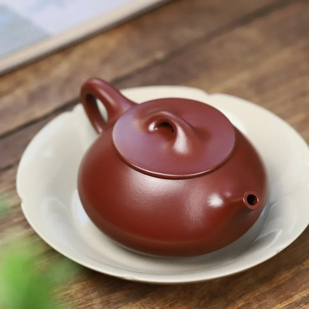 Teko Zisha Yixing Buatan Tangan Sepenuhnya [Jingzhou Shi Piao Pot] (Zi Zhu Ni - 240ml)