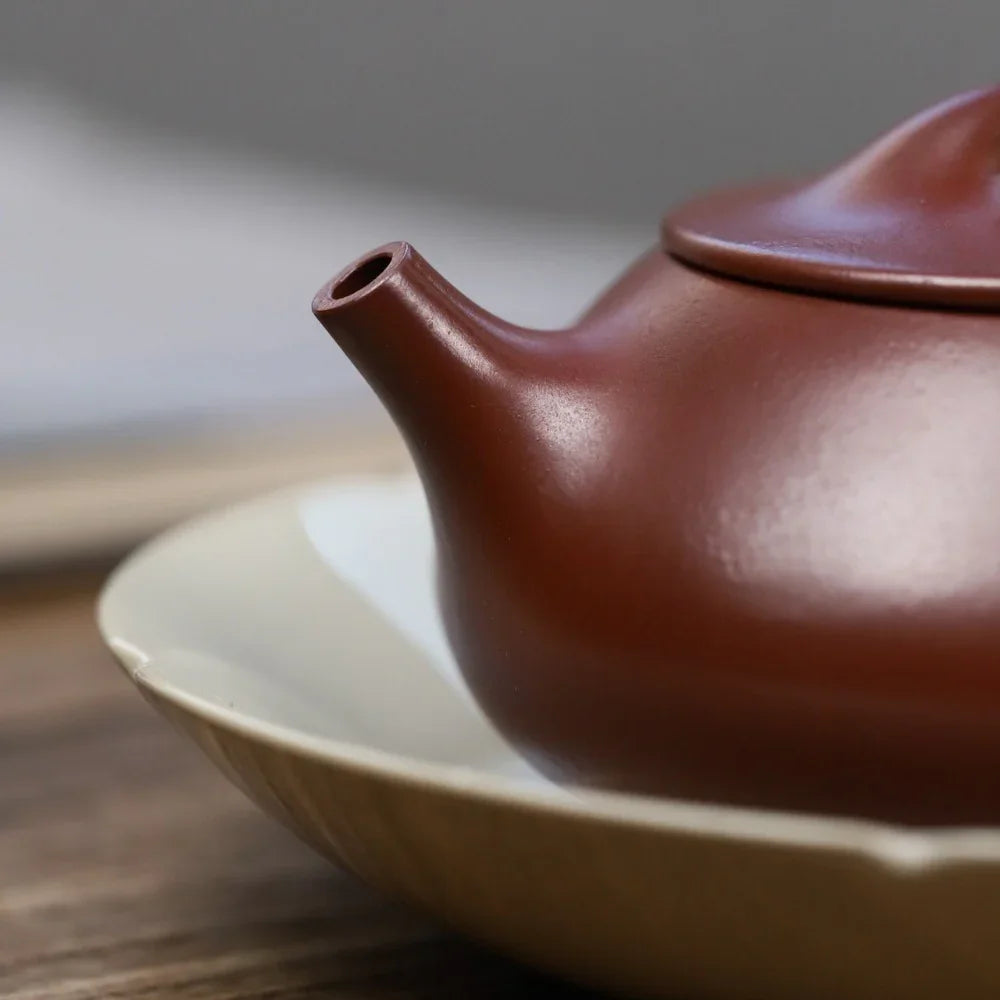 Teko Zisha Yixing Buatan Tangan Sepenuhnya [Jingzhou Shi Piao Pot] (Zi Zhu Ni - 240ml)