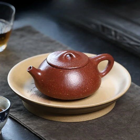 Teko Zisha Yixing Buatan Tangan Sepenuhnya [Jingzhou Shi Piao] (Tao Hua Ni - 300ml)