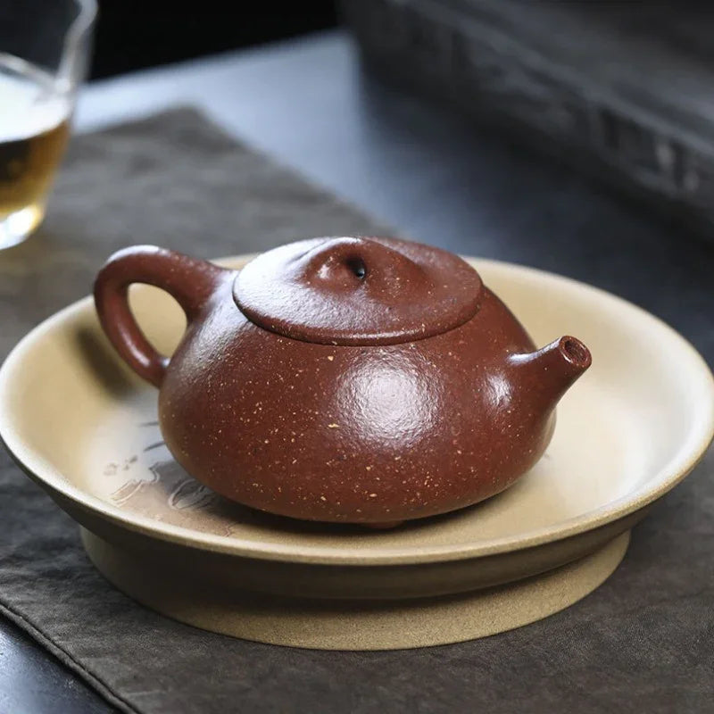 Teko Zisha Yixing Buatan Tangan Sepenuhnya [Jingzhou Shi Piao] (Tao Hua Ni - 300ml)
