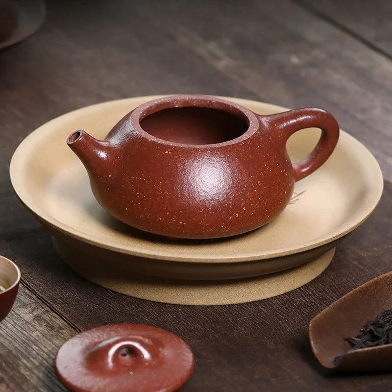 Teko Zisha Yixing Buatan Tangan Sepenuhnya [Jingzhou Shi Piao] (Tao Hua Ni - 300ml)