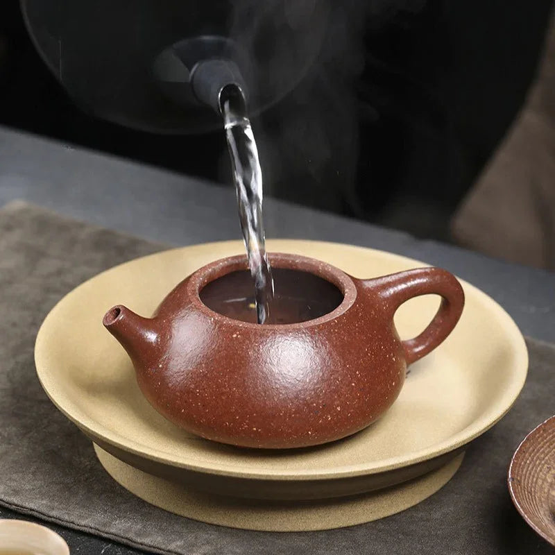 Teko Zisha Yixing Buatan Tangan Sepenuhnya [Jingzhou Shi Piao] (Tao Hua Ni - 300ml)