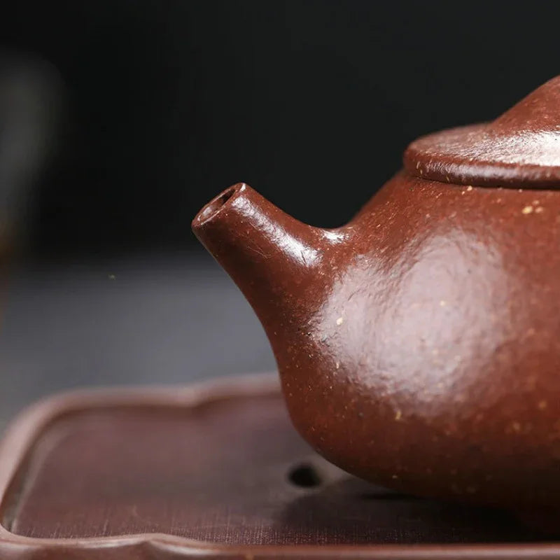 Teko Zisha Yixing Buatan Tangan Sepenuhnya [Jingzhou Shi Piao] (Tao Hua Ni - 300ml)