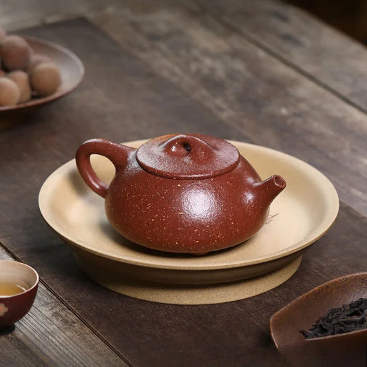 Teko Zisha Yixing Buatan Tangan Sepenuhnya [Jingzhou Shi Piao] (Tao Hua Ni - 300ml)