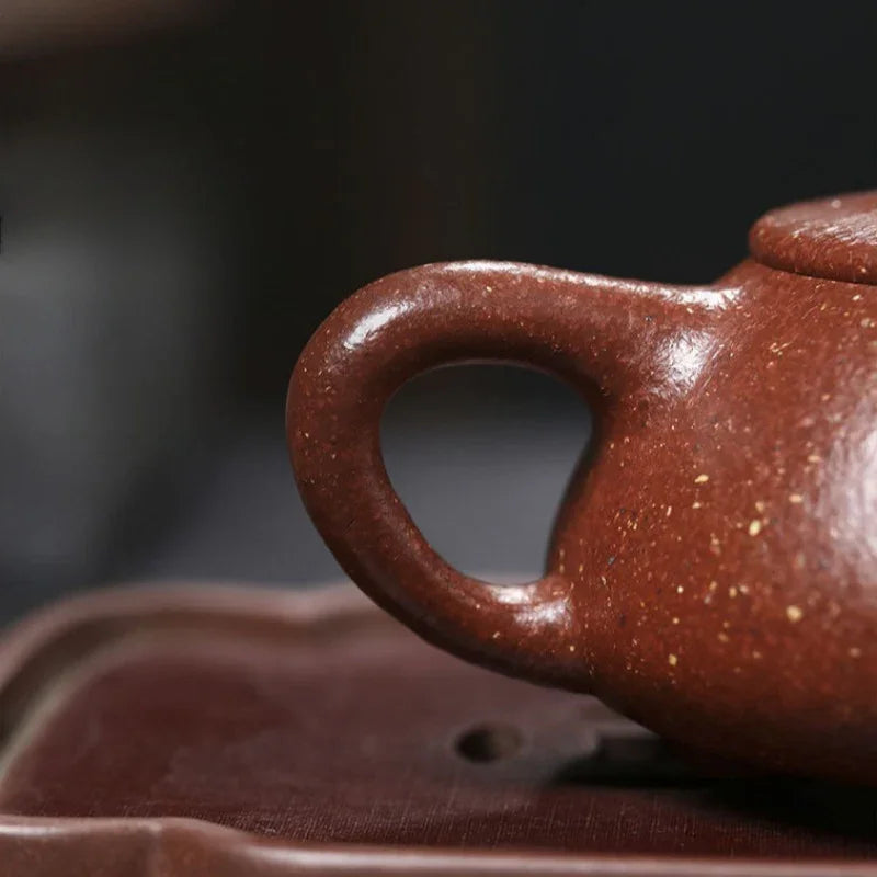 Teko Zisha Yixing Buatan Tangan Sepenuhnya [Jingzhou Shi Piao] (Tao Hua Ni - 300ml)