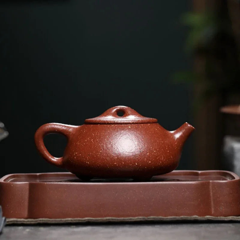 Teko Zisha Yixing Buatan Tangan Sepenuhnya [Jingzhou Shi Piao] (Tao Hua Ni - 300ml)