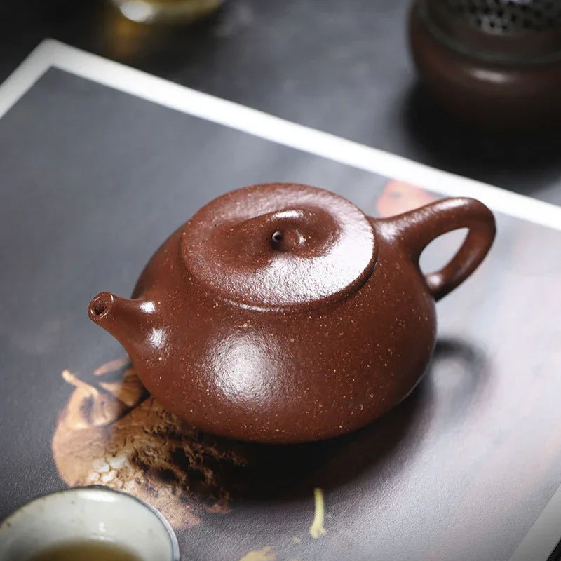 Teko Zisha Yixing Buatan Tangan Sepenuhnya [Jingzhou Shi Piao] (Tao Hua Ni - 300ml)